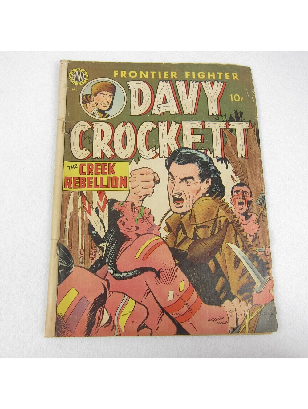 Vintage 1951 Frontier Fighter Davy Crockett Comic Book Creek Rebellion Avon RARE